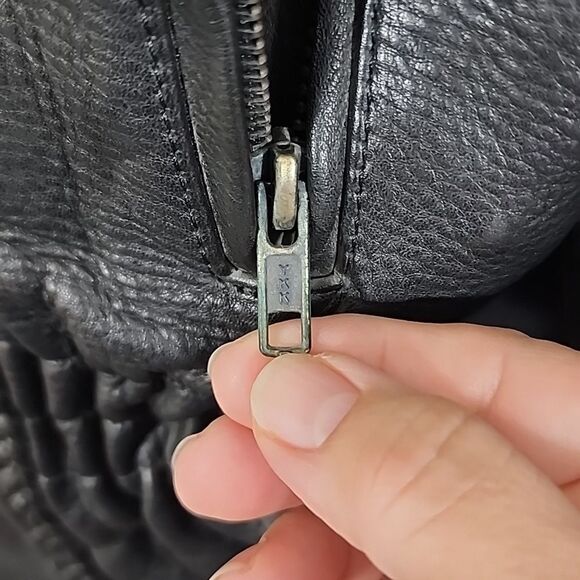 Vintage All-State Leather black jacket fully lined with braided details size XL - Picture 4 of 13